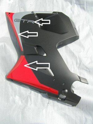 Hyosung Sticker kit Lower Fairing Left GT125R GT250R GT650R